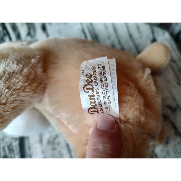 Dan Dee tan brown dog puppy stuffed animal plush new w/tags 9 inches - Picture 5 of 7